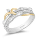 Load image into Gallery viewer, Enchanted Disney Fine Jewelry 10K White and Yellow Gold 1/10Cttw Mulan Ring
