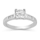 Load image into Gallery viewer, Jewelili Quad Ring with Princess Cut Natural White Diamonds in Sterling Silver 1/2 CTTW View 1
