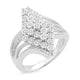 Load image into Gallery viewer, Jewelili Waterfall Ring with Natural White Round Diamonds in Sterling Silver 1/4 CTTW View 2
