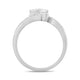 Load image into Gallery viewer, Jewelili Bypass Engagement Ring with Natural White Diamond in 10K White Gold 1/10 CTTW View 1
