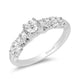 Load image into Gallery viewer, Enchanted Disney Fine Jewelry 14K White Gold 3/4cttw Diamond Snow White Bow Engagement Ring
