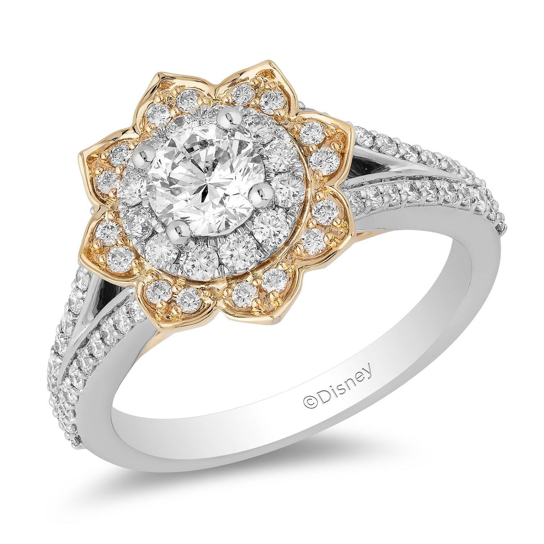 Enchanted Disney Jasmine Diamond Engagement Ring 14K Yellow Gold