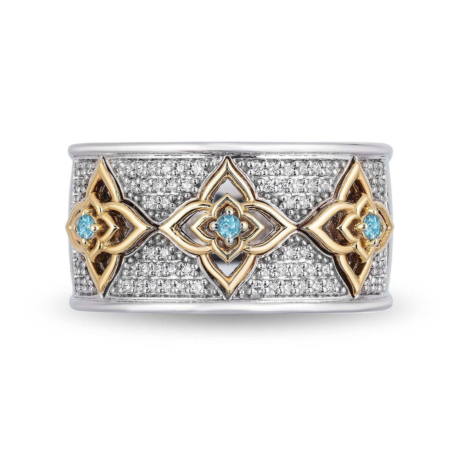 Enchanted Disney Aladdin Diamond Ring Sterling Silver & 10K Yellow