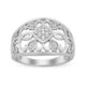Load image into Gallery viewer, Jewelili Wedding Band with Natural White Round Diamond in Sterling Silver 1/10 CTTW 1
