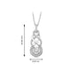 Load image into Gallery viewer, Jewelili 10K White Gold with 1/2 CTTW Natural White Round Diamonds Pendant Necklace

