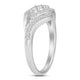 Load image into Gallery viewer, Jewelili Three Stone Ring with White Round Diamonds in Sterling Silver 1/4 CTTW View 4

