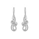 Load image into Gallery viewer, Jewelili Dangle Earrings with Natural White Diamond in Sterling Silver 1/5 CTTW View 2
