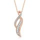 Load image into Gallery viewer, Jewelili 10K Rose Gold With 1/4 CTTW Natural White Diamonds Pendant Necklace
