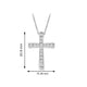 Load image into Gallery viewer, Jewelili 10K White Gold with 1/4 CTTW Natural White Round Diamonds Cross Pendant Necklace

