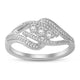 Load image into Gallery viewer, Jewelili Three Stone Ring with White Round Diamonds in Sterling Silver 1/4 CTTW View 1
