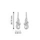 Load image into Gallery viewer, Jewelili Dangle Earrings with Natural White Diamond in Sterling Silver 1/5 CTTW View 3
