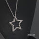 Load and play video in Gallery viewer, Jewelili Sterling Silver With 1/5 CTTW Diamonds Star Pendant Necklace
