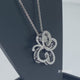 Load and play video in Gallery viewer, Jewelili Sterling Silver With Round White Diamonds Dancing Butterfly Pendant Necklace
