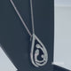Load and play video in Gallery viewer, Jewelili Sterling Silver With Parent and One Child Teardrop Pendant Necklace

