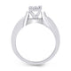 Load image into Gallery viewer, Jewelili Sterling Silver With 1/6 Cttw Natural White Diamonds Engagement Ring
