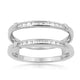 Load image into Gallery viewer, Jewelili Sterling Silver With 1/5 CTTW Natural White Round Diamonds Insert Set Ring
