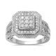 Load image into Gallery viewer, Jewelili Ring with White Round Shape Diamonds in 10K White Gold 3/4 CTTW View 1
