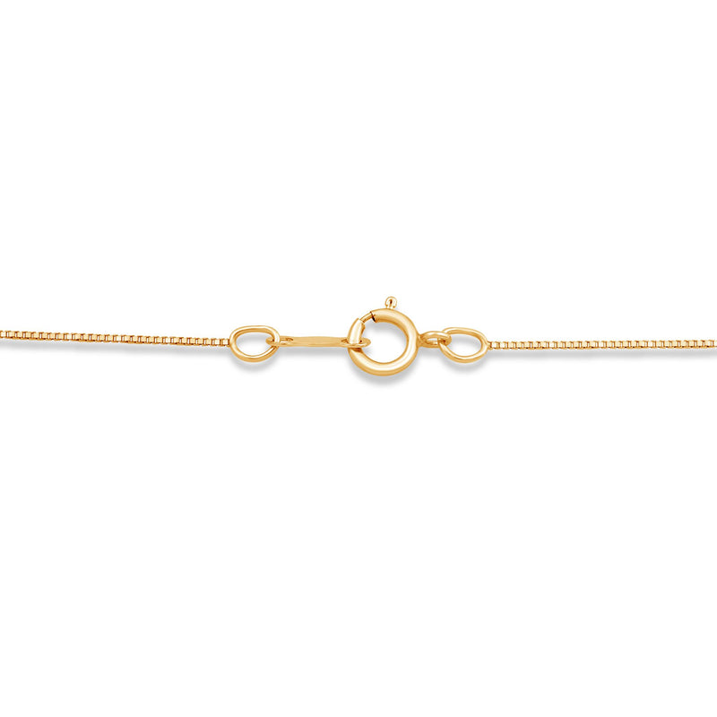 Jewelili 10K Yellow Gold With 1/2 CTTW Diamonds Heart Pendant Necklace
