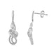 Load image into Gallery viewer, Jewelili Dangle Earrings with Natural White Diamond in Sterling Silver 1/5 CTTW View 1
