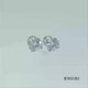 Load and play video in Gallery viewer, Jewelili 10K White Gold With Cubic Zirconia Solitaire Stud Earrings
