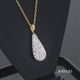 Load and play video in Gallery viewer, Jewelili 10K Yellow Gold With Cubic Zirconia Crystal Teardrop Pendant Necklace
