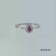 Load and play video in Gallery viewer, Jewelili Sterling Silver With White Diamonds and Pear Cut Ruby Teardrop Ring
