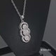 Load and play video in Gallery viewer, Jewelili Sterling Silver With 1/2 CTTW Diamonds Cluster Pendant Necklace
