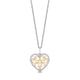 Load image into Gallery viewer, Disney Jasmine Inspired Diamond Heart Necklace Pendant in Sterling Silver and 10K Yellow Gold 1/6 CTTW View 1
