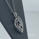 Load and play video in Gallery viewer, Jewelili Sterling Silver with 1/10 CTTW Diamonds Mom Double Heart Pendant Necklace
