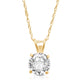 Load image into Gallery viewer, Jewelili 10K Yellow Gold With Cubic Zirconia Solitaire Pendant Necklace
