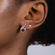 Load image into Gallery viewer, Jewelili Stud Earrings with Round Diamonds in 10K White Gold 1/5 CTTW View 2
