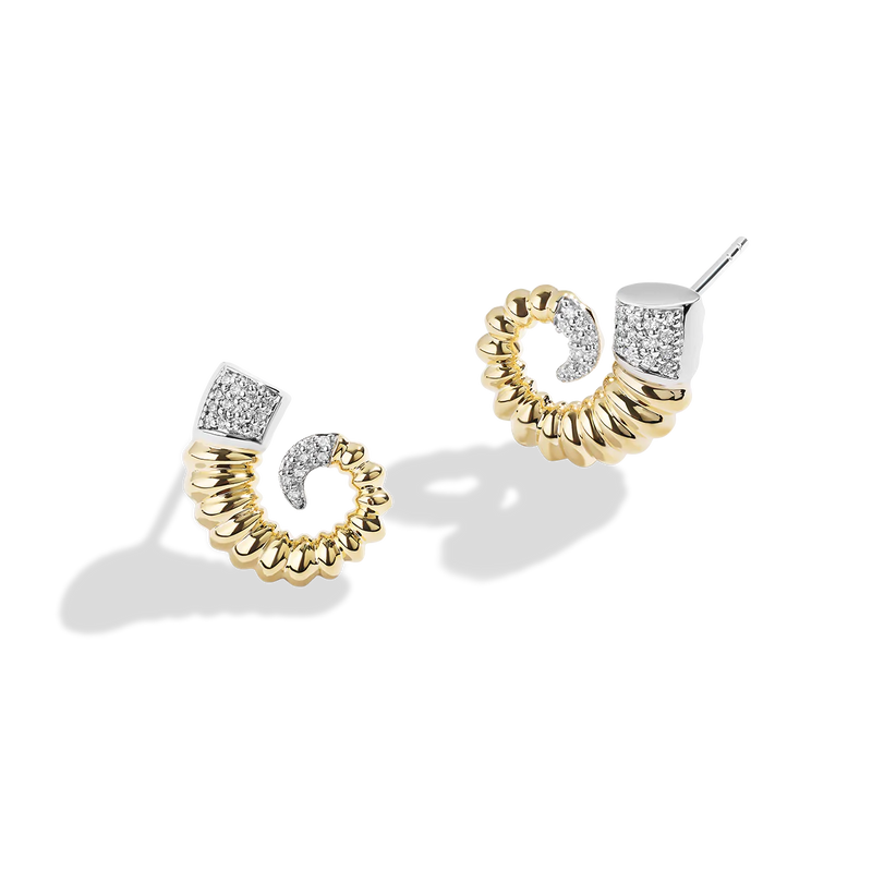 Star Wars™ Fine Jewelry BANTHA™ WOMEN'S EARRINGS 1/6 CT.TW. Diamond, 10K Yellow Gold and Sterling Silver