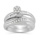 Load image into Gallery viewer, Jewelili Sterling Silver With 1/5 CTTW White Diamonds Bridal Set
