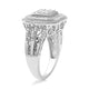 Load image into Gallery viewer, Jewelili Ring with White Round Shape Diamonds in 10K White Gold 3/4 CTTW View 2
