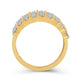 Load image into Gallery viewer, Jewelili Yellow Gold Over Sterling Silver With 1.00 CTTW Natural White Diamonds Anniversary Ring
