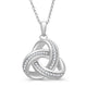 Load image into Gallery viewer, Jewelili Sterling Silver With 1/10 CTTW Natural White Diamond Love Knot Pendant Necklace
