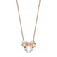 Load image into Gallery viewer, Enchanted Disney Fine Jewelry 10K Rose Gold 1/10Cttw Snow White Bow Necklace
