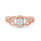 Load image into Gallery viewer, Jewelili Ring with Round Natural White Diamonds in 10K Rose Gold 1/3 CTTW View 2
