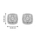 Load image into Gallery viewer, Jewelili Sterling Silver With 1/4 CTTW White Diamonds Square Shape Stud Earrings
