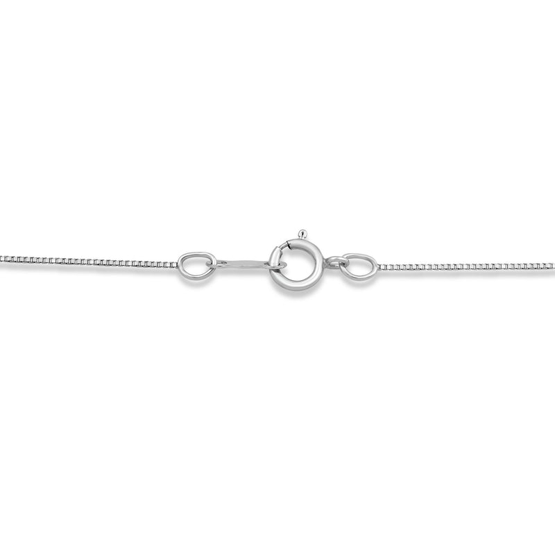 Jewelili 10K White Gold With 1/2 CTTW Baguette and Round Diamonds Heart Pendant Necklace