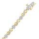 Load image into Gallery viewer, Jewelili Infinity Bracelet with Diamonds in 10K Yellow Gold 2.0 CTTW 7.25&quot; View 1

