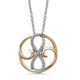 Load image into Gallery viewer, Jewelili Sterling Silver and 10K Rose Gold With Natural Diamonds Pendant Necklace
