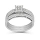 Load image into Gallery viewer, Jewelili Sterling Silver With 1/4 CTTW Diamonds Bridal Set
